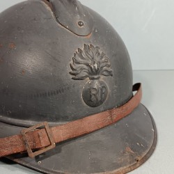 CASQUE ADRIAN MODELE 1915 INFANTERIE CAVALERIE LEGION ETRANGERE COMPLET GUERRE 1914-1918