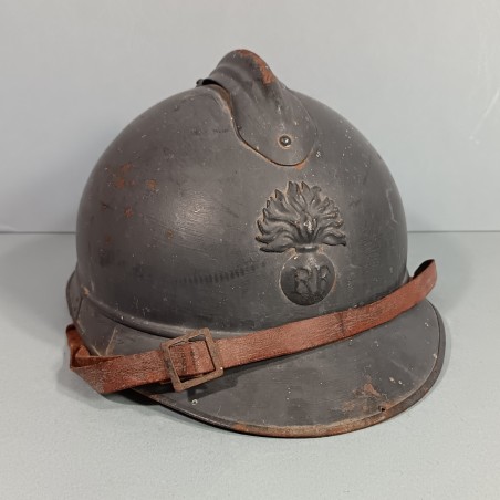 CASQUE ADRIAN MODELE 1915 INFANTERIE CAVALERIE LEGION ETRANGERE COMPLET GUERRE 1914-1918