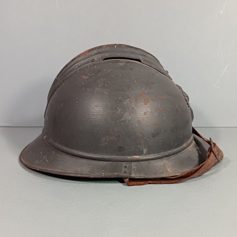 CASQUE ADRIAN MODELE 1915 INFANTERIE CAVALERIE LEGION ETRANGERE COMPLET GUERRE 1914-1918