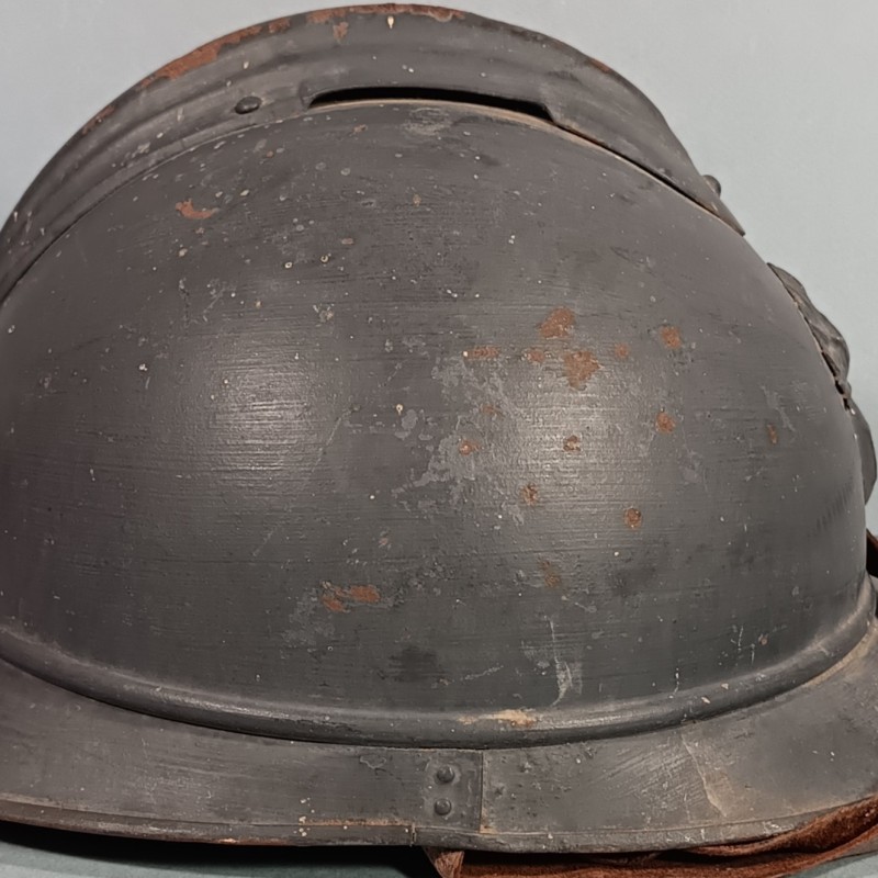 CASQUE ADRIAN MODELE 1915 INFANTERIE CAVALERIE LEGION ETRANGERE COMPLET GUERRE 1914-1918