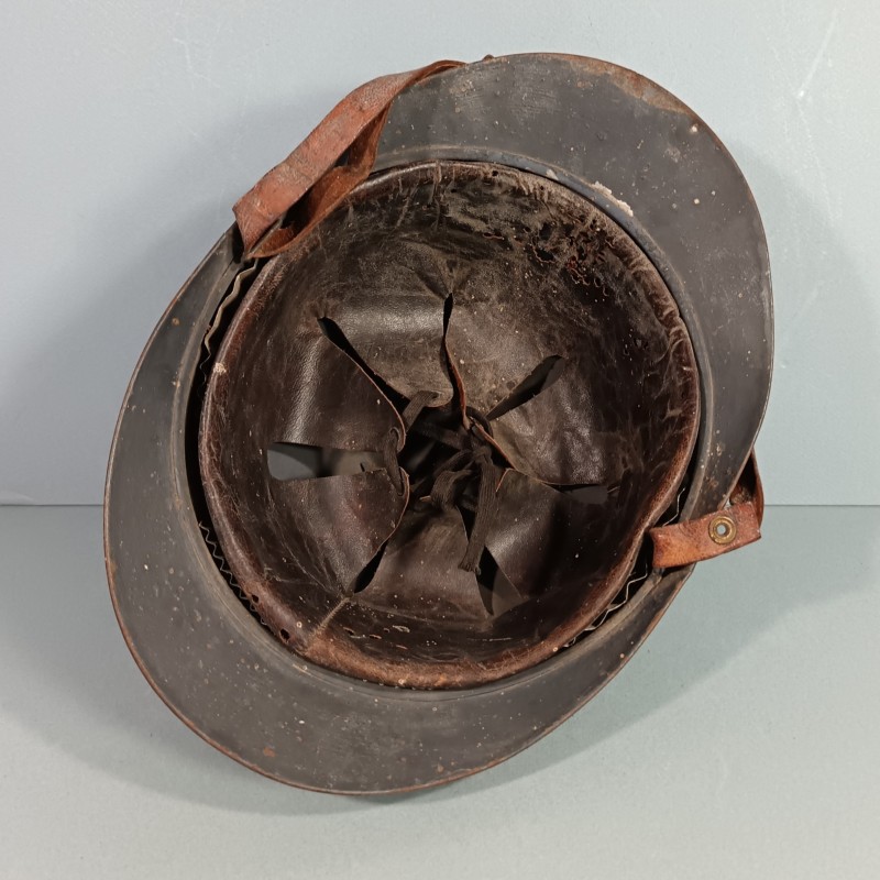 CASQUE ADRIAN MODELE 1915 INFANTERIE CAVALERIE LEGION ETRANGERE COMPLET GUERRE 1914-1918