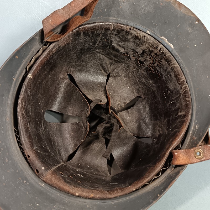 CASQUE ADRIAN MODELE 1915 INFANTERIE CAVALERIE LEGION ETRANGERE COMPLET GUERRE 1914-1918