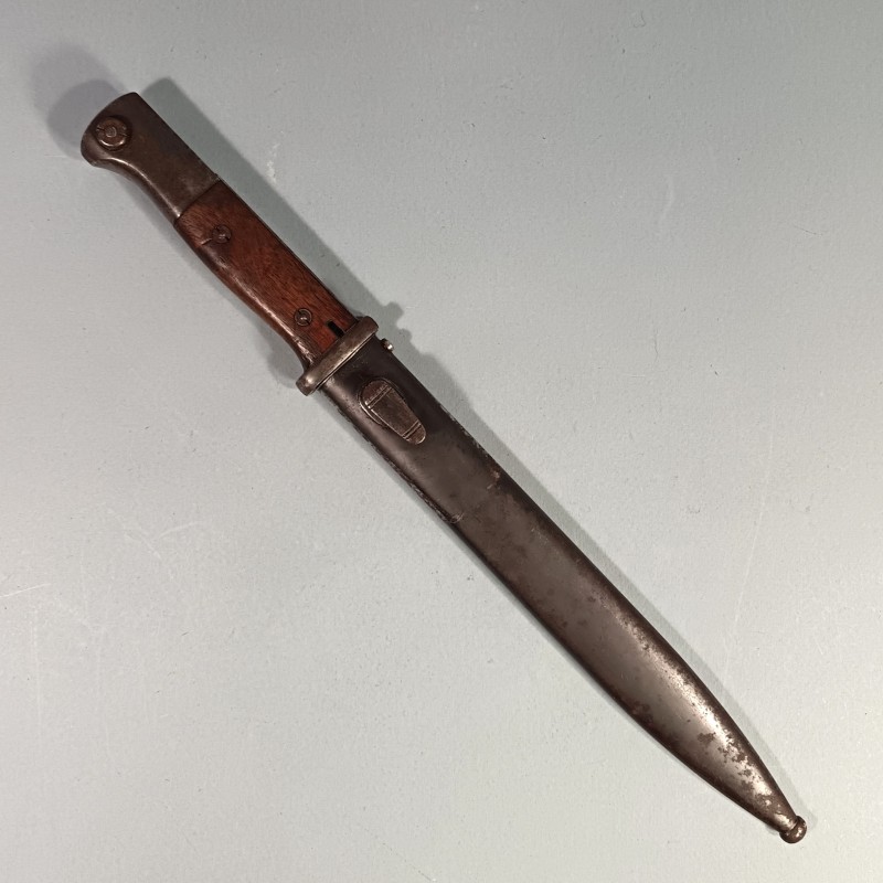 BAIONNETTE ALLEMANDE 98K FOURREAU ET BAIONNETTE AVEC MEME NUMERO ET CODE FABRICANT F.W. HÖLLER DATEE 1937