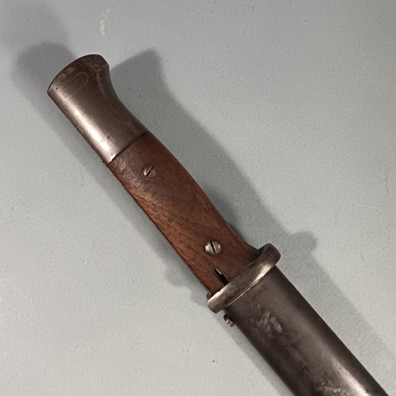 BAIONNETTE ALLEMANDE 98K FOURREAU ET BAIONNETTE AVEC MEME NUMERO ET CODE FABRICANT F.W. HÖLLER DATEE 1937