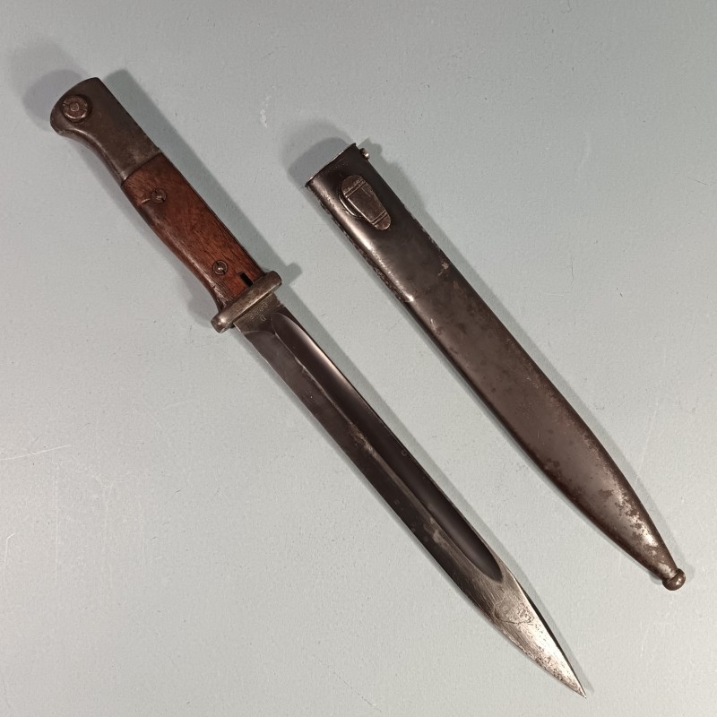 BAIONNETTE ALLEMANDE 98K FOURREAU ET BAIONNETTE AVEC MEME NUMERO ET CODE FABRICANT F.W. HÖLLER DATEE 1937