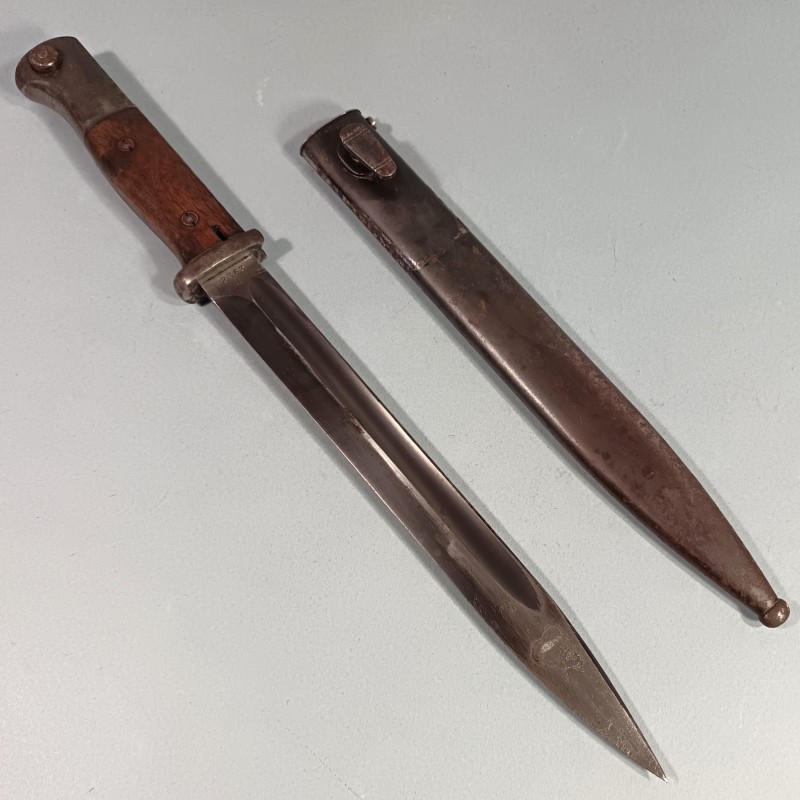 BAIONNETTE ALLEMANDE 98K FOURREAU ET BAIONNETTE AVEC MEME NUMERO ET CODE FABRICANT F.W. HÖLLER DATEE 1937