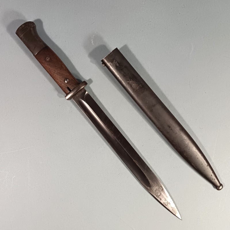 BAIONNETTE ALLEMANDE 98K FOURREAU ET BAIONNETTE AVEC MEME NUMERO ET CODE FABRICANT F.W. HÖLLER DATEE 1937