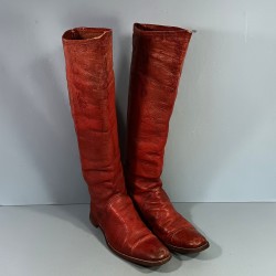 PAIRE DE BOTTE CAVALERIE ARMEE D'AFRIQUE DE TYPE THEMAGGS MODIFIEES POUR OFFICIER DE SPAHIS OU MEHARISTE