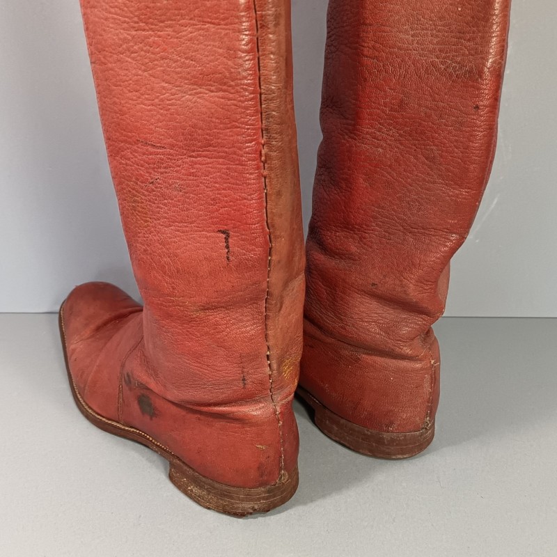 PAIRE DE BOTTE CAVALERIE ARMEE D'AFRIQUE DE TYPE THEMAGGS MODIFIEES POUR OFFICIER DE SPAHIS OU MEHARISTE