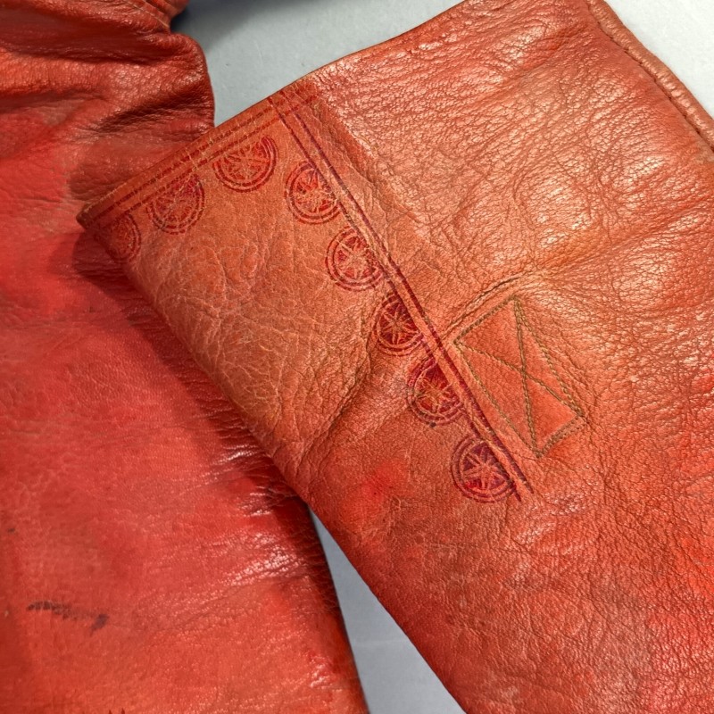 PAIRE DE BOTTE CAVALERIE ARMEE D'AFRIQUE DE TYPE THEMAGGS MODIFIEES POUR OFFICIER DE SPAHIS OU MEHARISTE