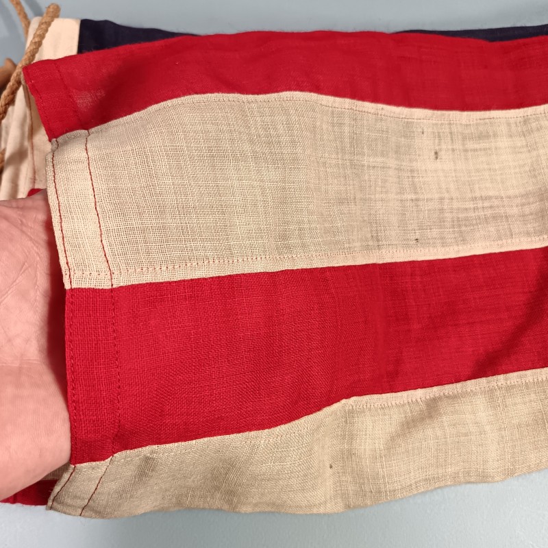 U.S.A. DRAPEAU US FABRICATION EN LIN POUR LA MARINE ANNEES 1930 1940 50 ETOILES COUSUES 100 X 150 cm
