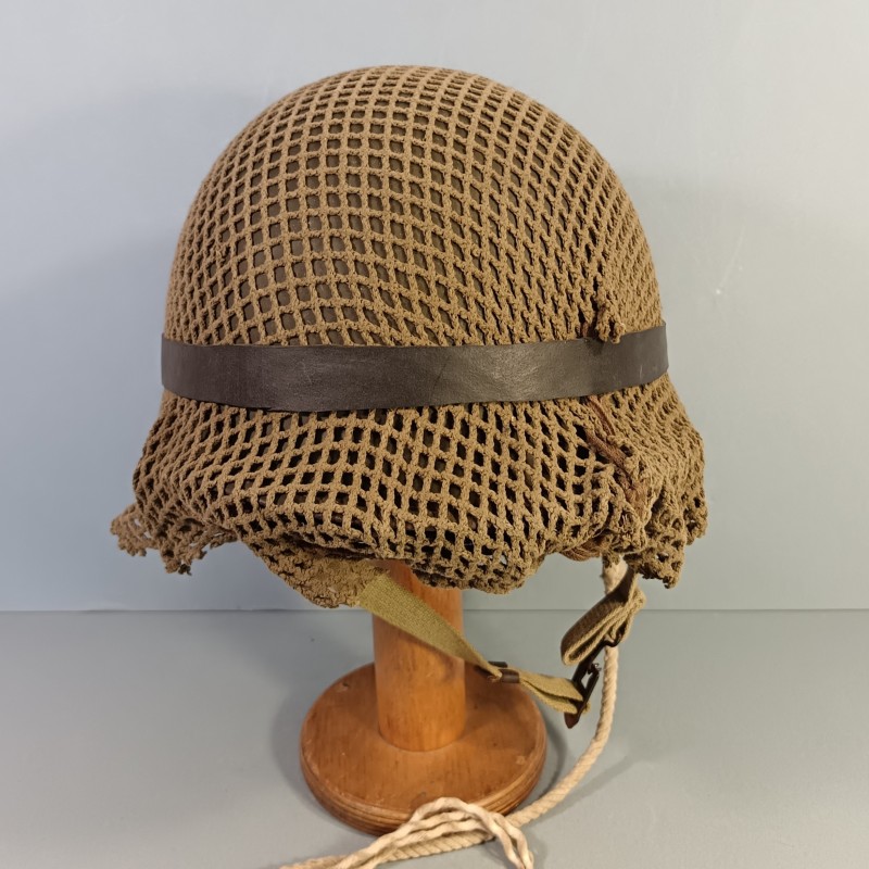 CASQUE USM1 ARMEE FRANCAISE ALGERIE LEGION ETRANGERE PARACHUTISTE TAP FILET CAMOUFLE LINER FIRESTONE