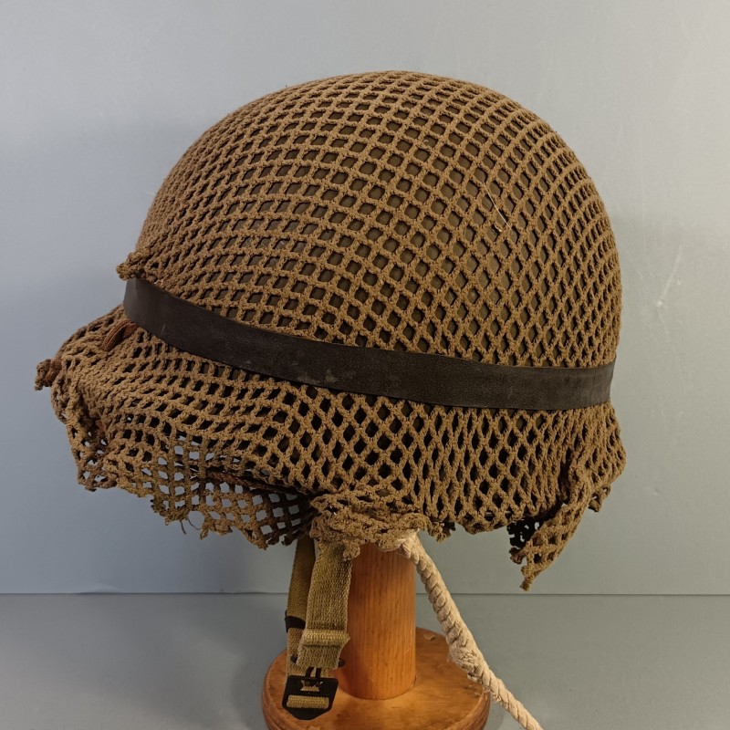 CASQUE USM1 ARMEE FRANCAISE ALGERIE LEGION ETRANGERE PARACHUTISTE TAP FILET CAMOUFLE LINER FIRESTONE