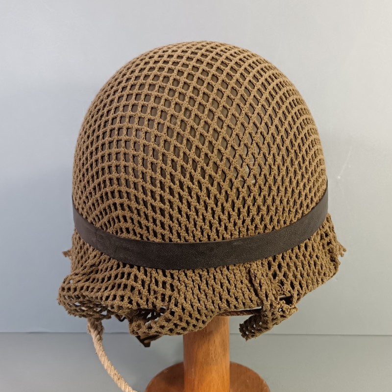 CASQUE USM1 ARMEE FRANCAISE ALGERIE LEGION ETRANGERE PARACHUTISTE TAP FILET CAMOUFLE LINER FIRESTONE