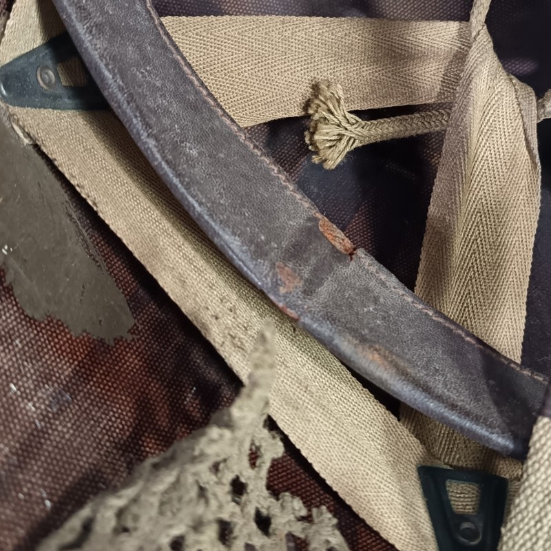 CASQUE USM1 ARMEE FRANCAISE ALGERIE LEGION ETRANGERE PARACHUTISTE TAP FILET CAMOUFLE LINER FIRESTONE