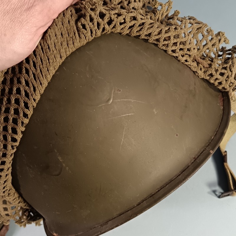 CASQUE USM1 ARMEE FRANCAISE ALGERIE LEGION ETRANGERE PARACHUTISTE TAP FILET CAMOUFLE LINER FIRESTONE