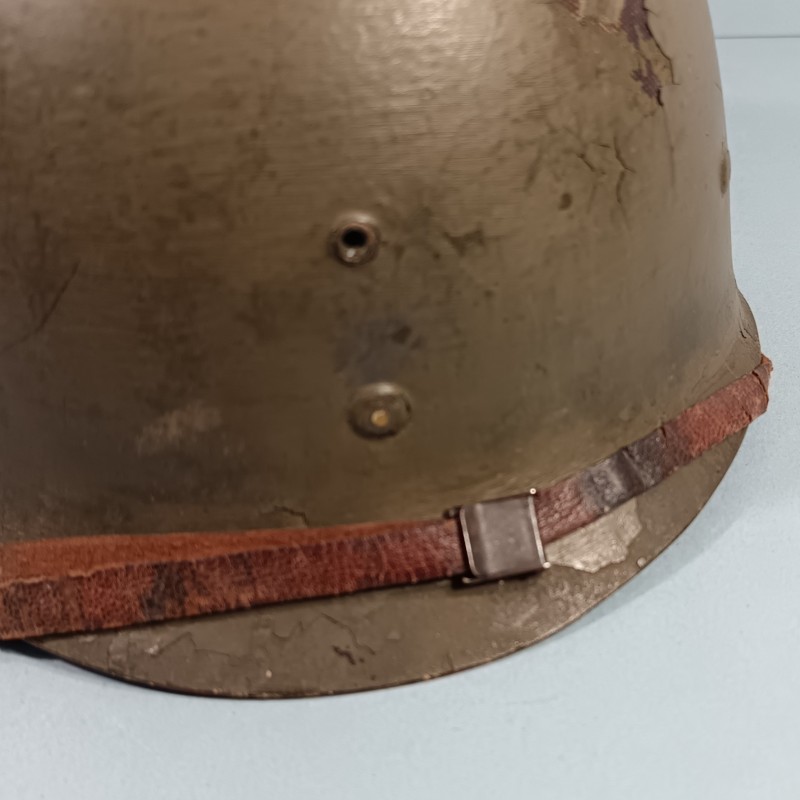 CASQUE USM1 ARMEE FRANCAISE ALGERIE LEGION ETRANGERE PARACHUTISTE TAP FILET CAMOUFLE LINER FIRESTONE