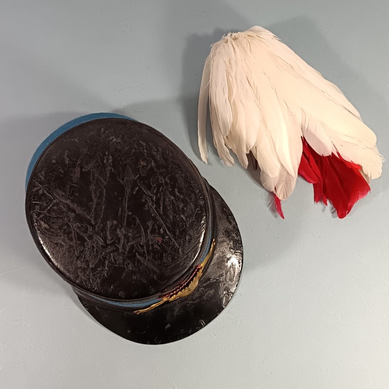 SHAKO DE L'ECOLE MILITAIRE DE ST CYR ESM ECOLE SPECIALE MILITAIRE FABRICATION DES ANNEES 1940-1950 TAILLE 57-58
