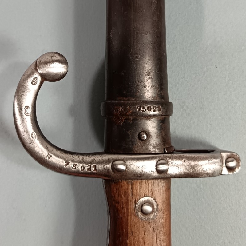 BAIONNETTE POUR FUSIL GRAS FRANCAIS MODELE 1874 AU MEME NUMERO MANUFACTURE D'ARMES DE ST ETIENNE OCTOBRE 1879