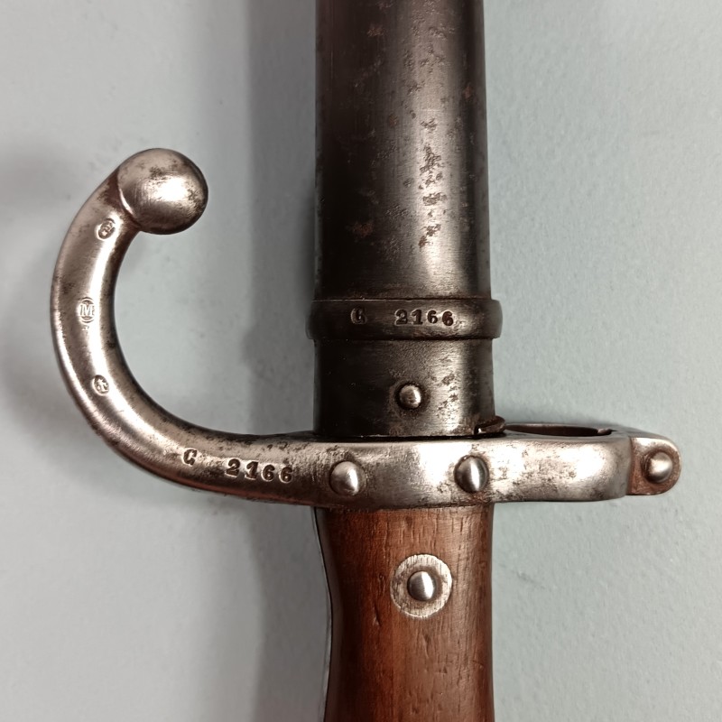 BAIONNETTE POUR FUSIL GRAS FRANCAIS MODELE 1874 AU MEME NUMERO MANUFACTURE D'ARMES DE ST ETIENNE JANVIER 1880