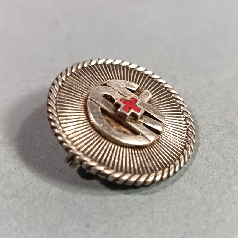 ENSEMBLE INSIGNES INFIRMIERE CRF CROIX ROUGE FRANCAISE INSIGNE EN ARGENT VAN CLEFF & ARPELLS
