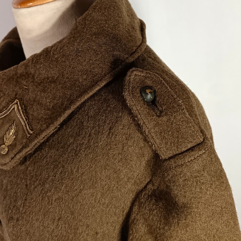 MANTEAU OU CAPOTE TROUPES MONTEES MODELE 1920-1935 DRAP TROUPE KAKI BOUTONS KAKIS POUR UN CAPITAINE D'ETAT MAJOR
