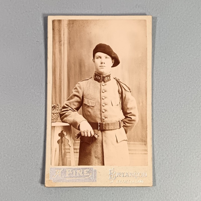 PHOTO CDV D'UN CHASSEUR DU 159 ème RIA REGIMENT D'INFANTERIE ALPINE VERS 1900 ET GUERRE 1914 1918