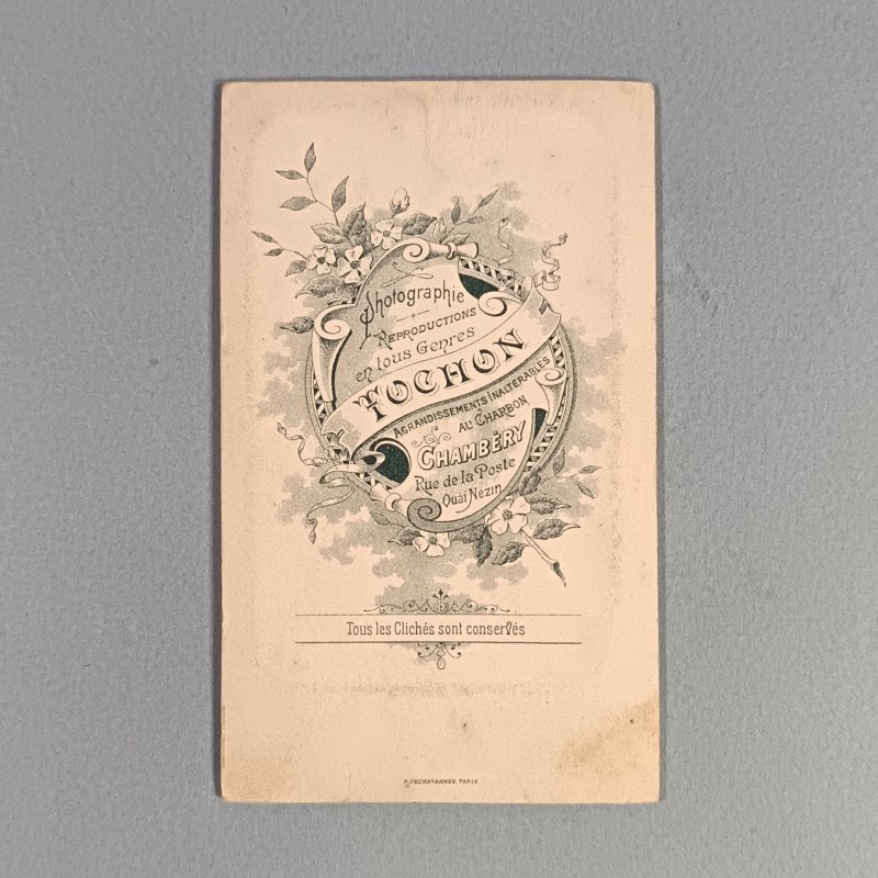 PHOTO CDV D'UN CHASSEUR DU 97 ème RIA REGIMENT D'INFANTERIE ALPINE VERS 1900 ET GUERRE 1914 1918