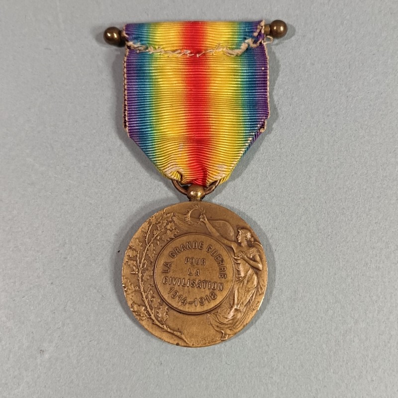 FRANCE MEDAILLE INTERALLIE DE LA VICTOIRE GRAVEUR PAUTOT-MATTEI LA GRANDE GUERRE POUR LA CIVILISATION 1914 1918