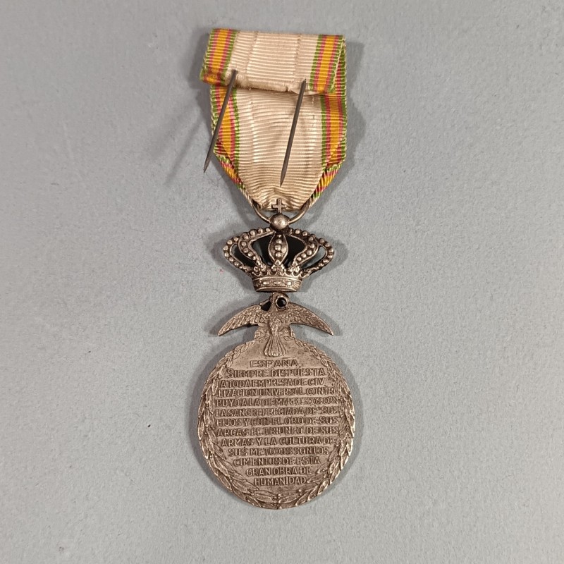 ESPAGNE MAROC MEDAILLE DE LA PAZ 1909 1927 LA PAIX AU MAROC GUERRE DU RIF MARRUECOS ETOILE ARGENT