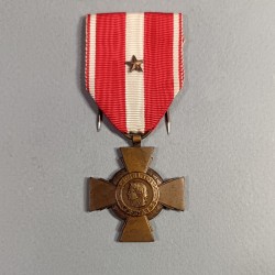 FRANCE MEDAILLE CROIX DE LA VALEUR MILITAIRE AVEC UNE CITATION FRENCH CROSS FOR MILITARY VALOR