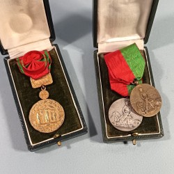 ENSEMBLE DE 3 MEDAILLES DE L'ASSOCIATION FRATERNELLE DES EMPLOYES ET OUVRIERS DES CHEMINS DE FER FRANCAIS AFCF