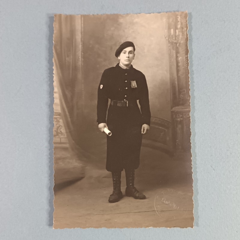 PHOTO FORMAT CPA 23 ème CJF CHANTIERS DE JEUNESSE ST PONS HERAULT 1940 1944 E. ROQUES A BEZIERS