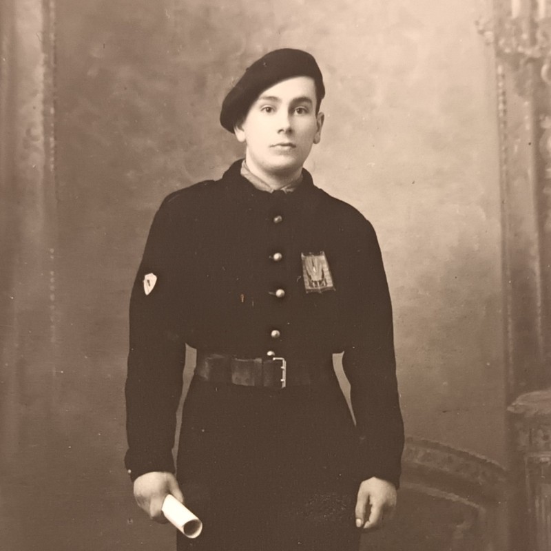 PHOTO FORMAT CPA 23 ème CJF CHANTIERS DE JEUNESSE ST PONS HERAULT 1940 1944 E. ROQUES A BEZIERS