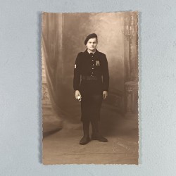 PHOTO FORMAT CPA 23 ème CJF CHANTIERS DE JEUNESSE ST PONS HERAULT 1940 1944 E. ROQUES A BEZIERS