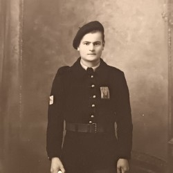 PHOTO FORMAT CPA 23 ème CJF CHANTIERS DE JEUNESSE ST PONS HERAULT 1940 1944 E. ROQUES A BEZIERS PETAIN