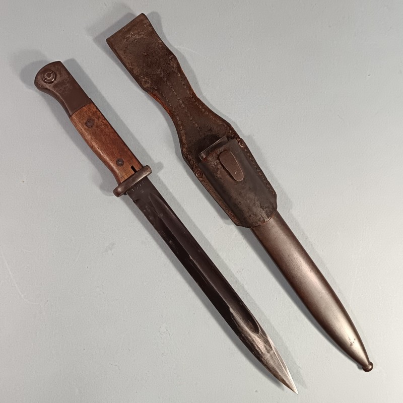 BAIONNETTE ALLEMANDE 98K FOURREAU ET BAIONNETTE AVEC MEME NUMERO FABRICANT A.S.W. E&F HÖRSTER SOLINGEN 1943