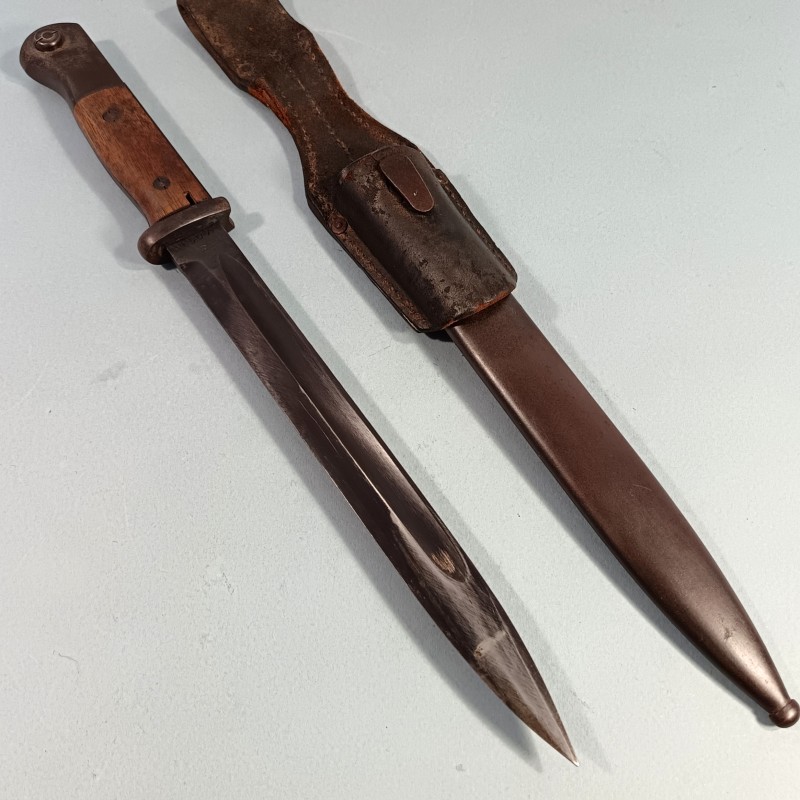 BAIONNETTE ALLEMANDE 98K FOURREAU ET BAIONNETTE AVEC MEME NUMERO FABRICANT A.S.W. E&F HÖRSTER SOLINGEN 1943