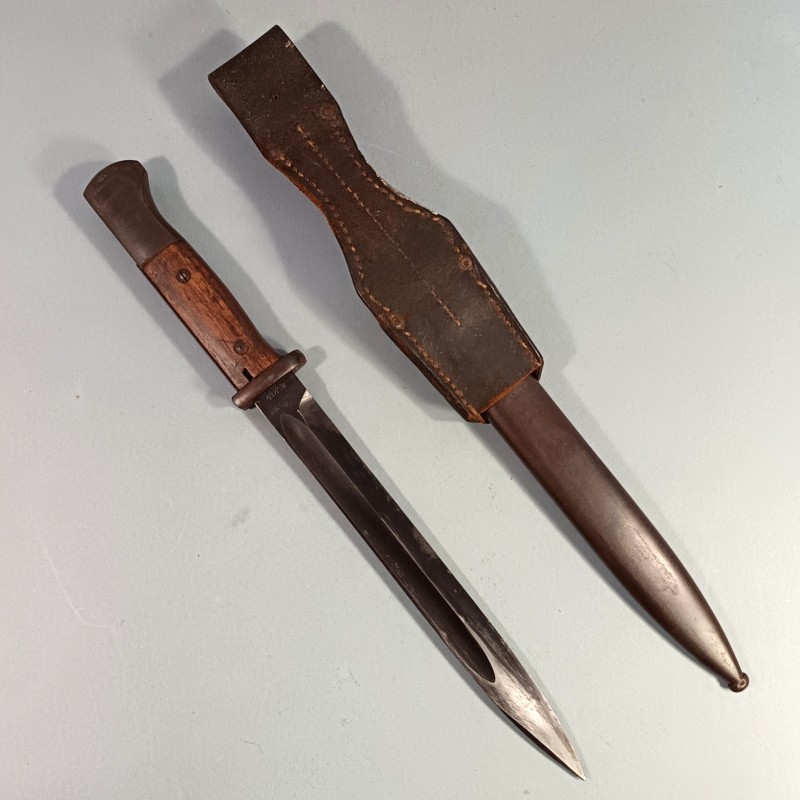 BAIONNETTE ALLEMANDE 98K FOURREAU ET BAIONNETTE AVEC MEME NUMERO FABRICANT A.S.W. E&F HÖRSTER SOLINGEN 1943