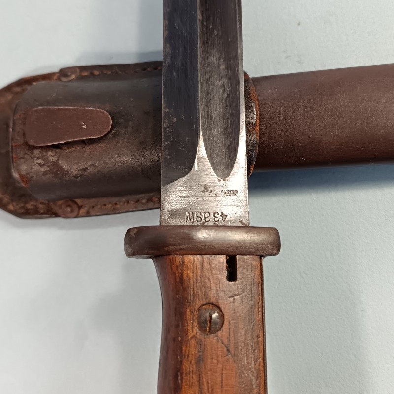 BAIONNETTE ALLEMANDE 98K FOURREAU ET BAIONNETTE AVEC MEME NUMERO FABRICANT A.S.W. E&F HÖRSTER SOLINGEN 1943