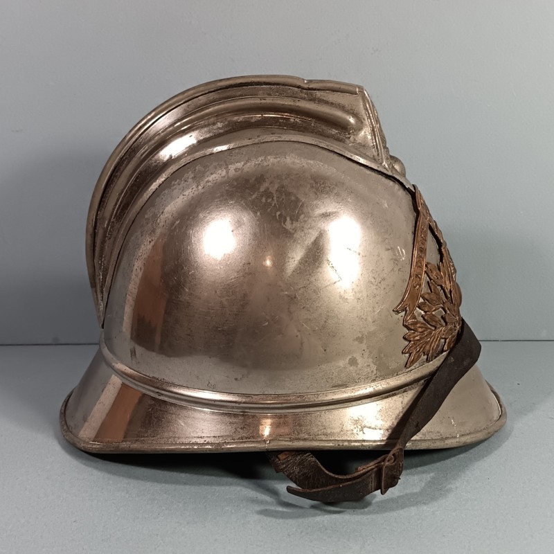 CASQUE D'OFFICIER DES SAPEURS-POMPIERS DE LA VILLE DE LE VERSOUD (ISERE) MODELE 1885 1895 COMPLET