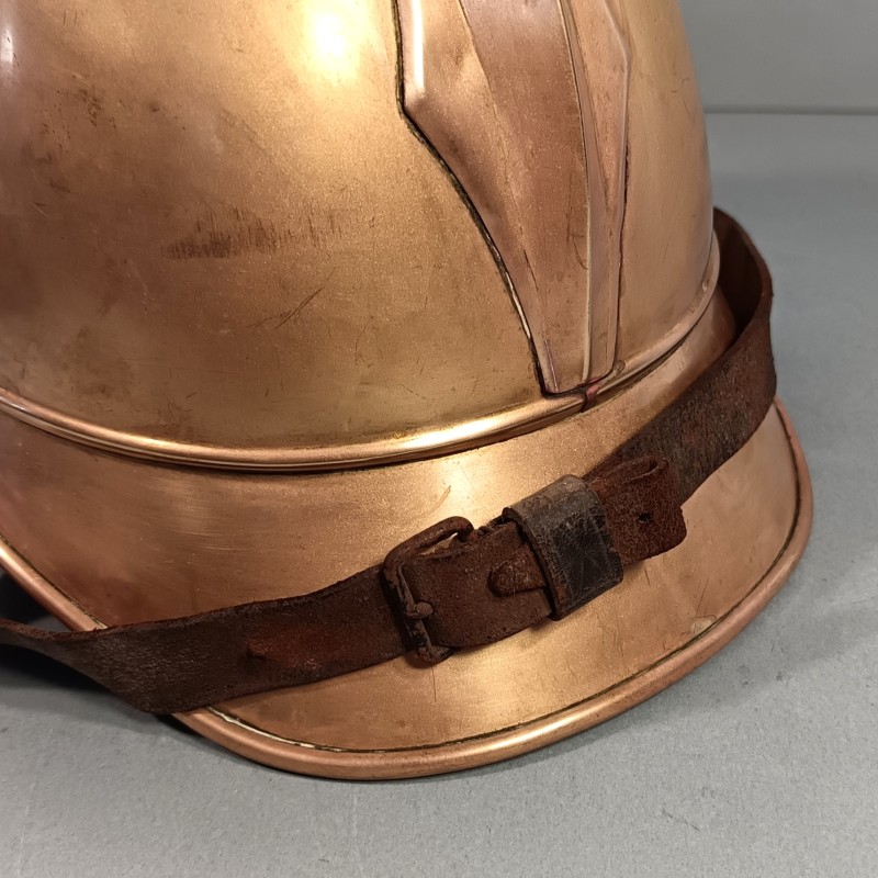 CASQUE DE SAPEURS POMPIESR ALLEMANDS VERS 1900 GERMAN FIREFIGHTER'S HELMET FABRICANT J.G. LIER A BIBERACH RISS