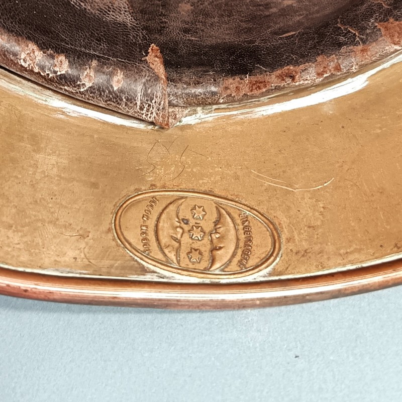 CASQUE DE SAPEURS POMPIESR ALLEMANDS VERS 1900 GERMAN FIREFIGHTER'S HELMET FABRICANT J.G. LIER A BIBERACH RISS
