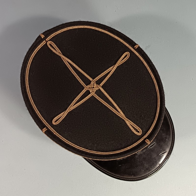 KEPI D'ADJUDANT CHEF D'UN REGMENT D'ARTILLERIE ETAT MAJOR GRENADE BRODEE ANNEES 1970 -1990 TAILLE 58