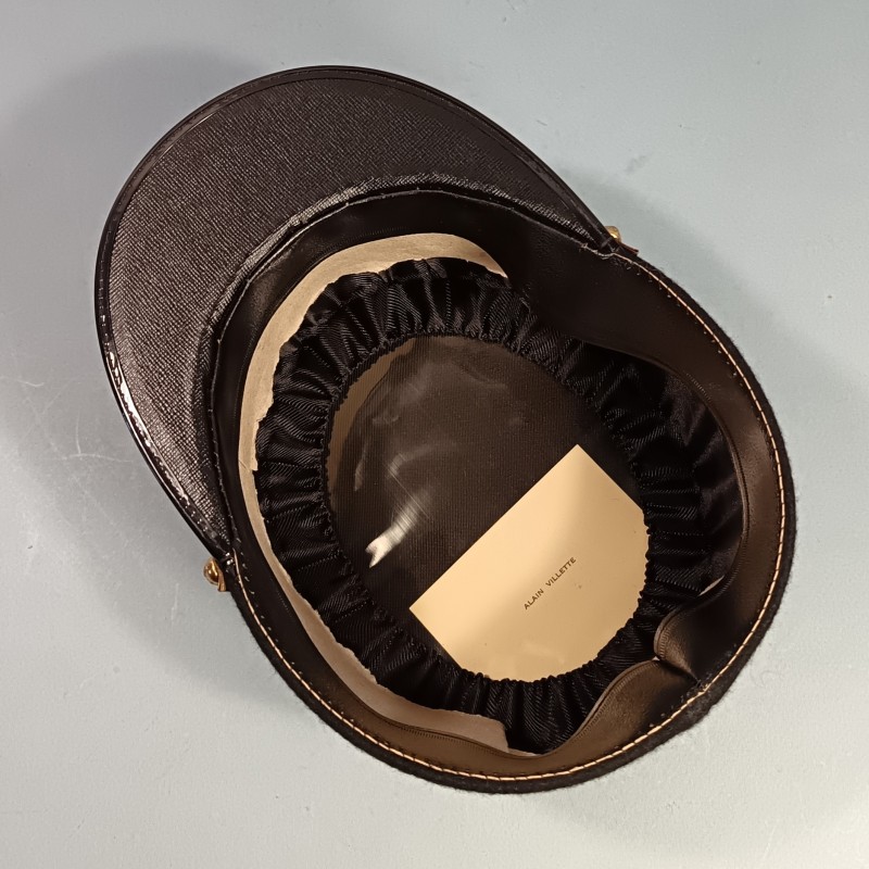 KEPI D'ADJUDANT CHEF D'UN REGMENT D'ARTILLERIE ETAT MAJOR GRENADE BRODEE ANNEES 1970 -1990 TAILLE 58