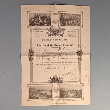 ALBUM PHOTOS REGIMENTAIRE SOUVENIR DU 24 ème BATAILLON DE CHASSEURS ALPINS 1930 ET CITATION VILLEFRANCHE SUR MER