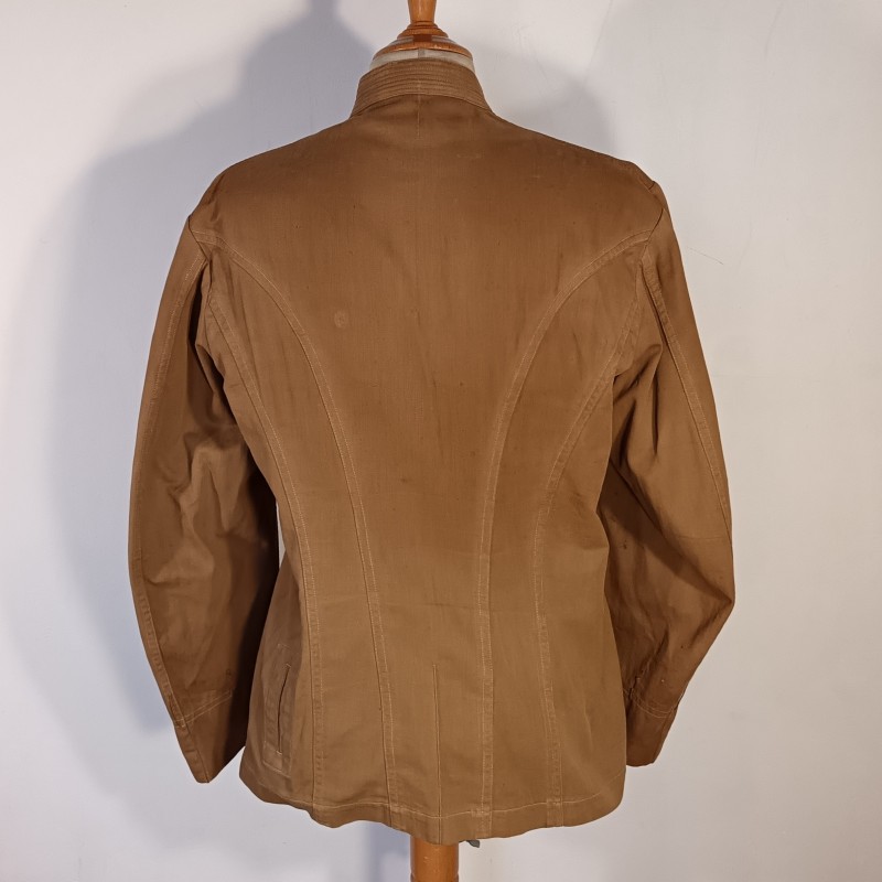 VAREUSE VESTE OFFICIER OU SOUS OFF MODELE 1880-1893 TROUPE COLONIALES BOUTONS LEGION COULEUR BEIGE SABLE