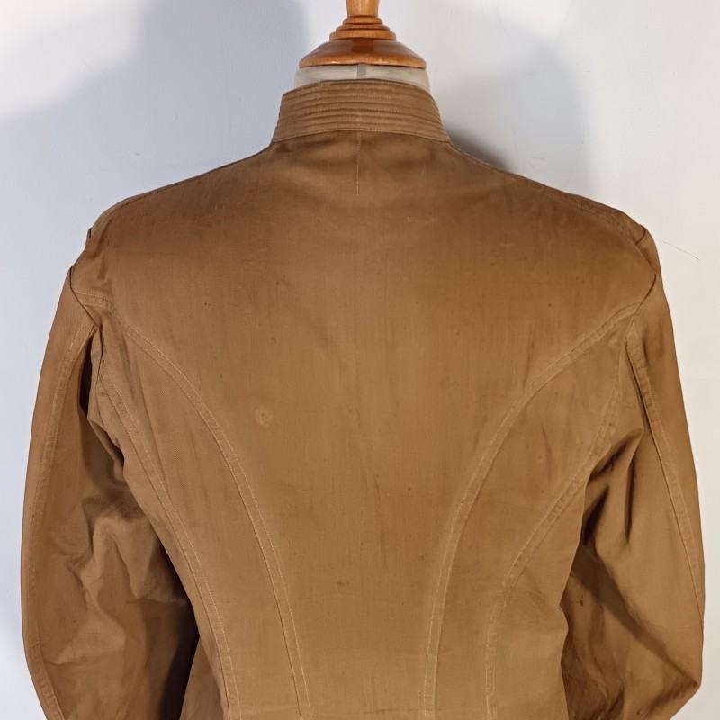 VAREUSE VESTE OFFICIER OU SOUS OFF MODELE 1880-1893 TROUPE COLONIALES BOUTONS LEGION COULEUR BEIGE SABLE