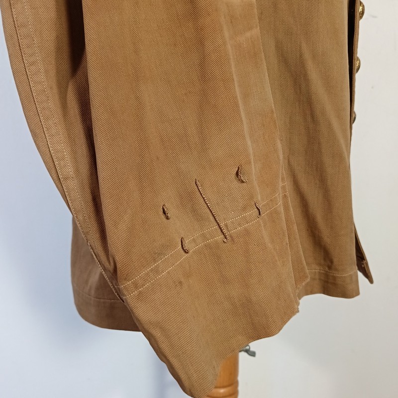 VAREUSE VESTE OFFICIER OU SOUS OFF MODELE 1880-1893 TROUPE COLONIALES BOUTONS LEGION COULEUR BEIGE SABLE