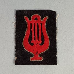 INSIGNE TISSU BREVET DE MUSICIEN FANFARE MILITAIRE SECOND EMPIRE ET TROISIEME REPUBLIQUE DEBUT GUERRE 1914 1918
